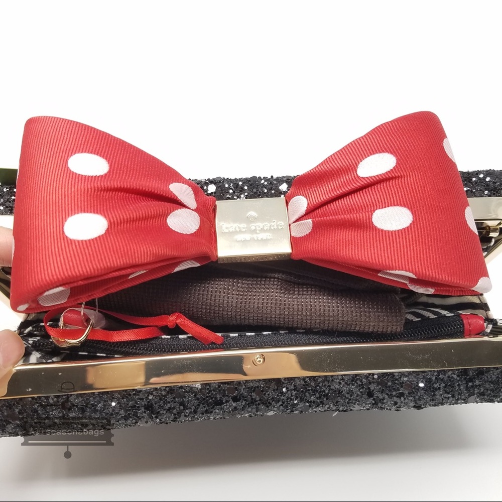 Kate spade Minnie Mouse bow clasp crossbody black - Picture 8 of 8
